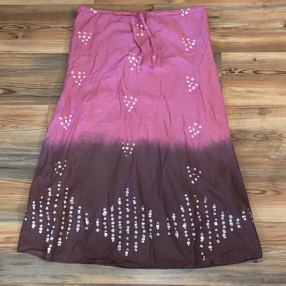 Y2K Boho Old Navy Pink Hippy Travelers Skirt Size Medium